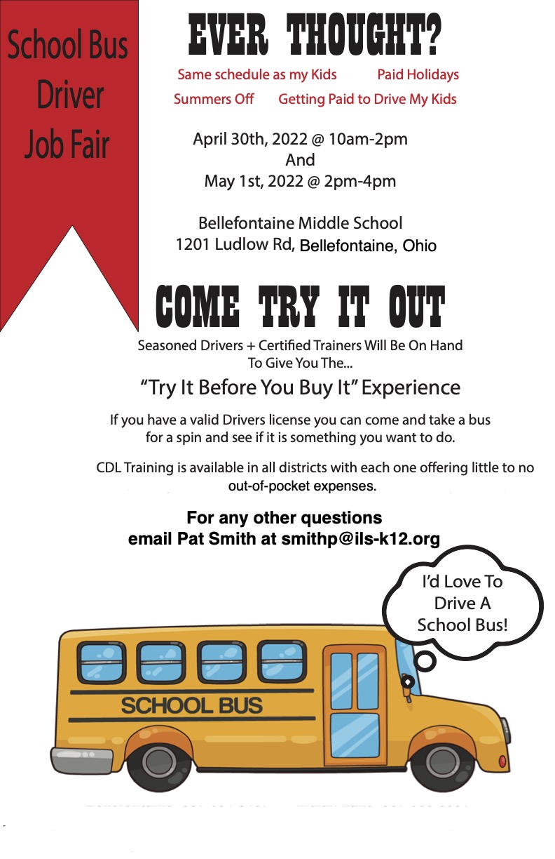 School Bus Driver Job Fair Indian Lake Schools